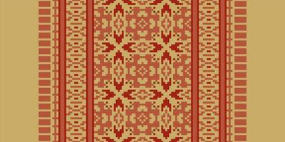 Silk fabric Patola sari Pattern Seamless Mughal architecture Motif embroidery, Pixel Ikat embroidery Design for Print tie dyeing pillowcase sambal puri kurti mughal architecture vector