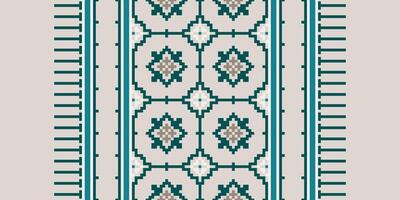Salwar Pattern Seamless Scandinavian pattern Motif embroidery, Pixel Ikat embroidery Design for Print scarf hijab pattern kerchief Pixel Ikat Silk kurti model mughal patterns vector