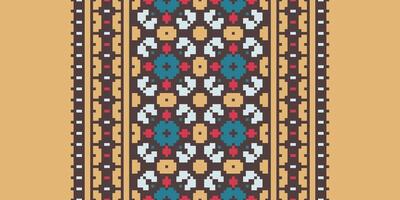 Salwar Pattern Seamless Scandinavian pattern Motif embroidery, Pixel Ikat embroidery Design for Print scandinavian pattern saree ethnic nativity gypsy pattern vector