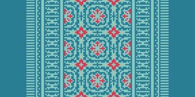Salwar Pattern Seamless Scandinavian pattern Motif embroidery, Pixel Ikat embroidery Design for Print kurta pattern mughal motifs tapestry pattern floral repeat vector