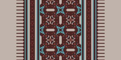 Pakistani dresses pattern Seamless Bandana print silk Motif embroidery, Pixel Ikat embroidery Design for Print kurta pattern mughal motifs tapestry pattern floral repeat vector