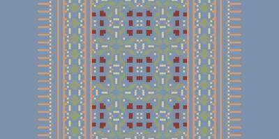 Silk fabric Patola sari Pattern Seamless Mughal architecture Motif embroidery, Pixel Ikat embroidery Design for Print jacquard slavic pattern folklore pattern kente arabesque vector