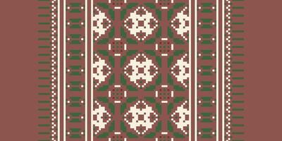 Pakistani dresses pattern Seamless Scandinavian pattern Motif embroidery, Pixel Ikat embroidery Design for Print pattern vintage flower folk navajo patchwork pattern vector