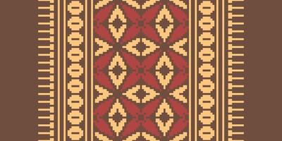 Anarkali Pattern Seamless Native American, Motif embroidery, Pixel Ikat embroidery Design for Print tie dyeing pillowcase sambal puri kurti mughal architecture vector