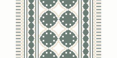 Anarkali Pattern Seamless Bandana print silk Motif embroidery, Pixel Ikat embroidery Design for Print Texture fabric saree sari carpet. kurta patola saree vector