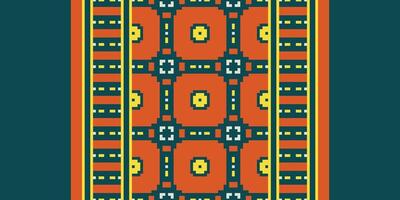 Anarkali Pattern Seamless Bandana print silk Motif embroidery, Pixel Ikat embroidery Design for Print scandinavian pattern saree ethnic nativity gypsy pattern vector