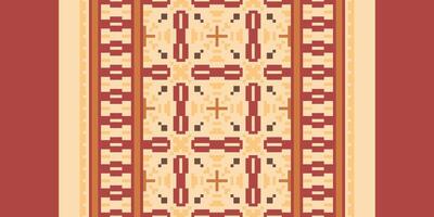 Anarkali Pattern Seamless Bandana print silk Motif embroidery, Pixel Ikat embroidery Design for Print scandinavian pattern saree ethnic nativity gypsy pattern vector