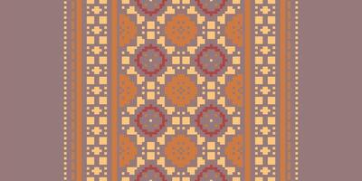 Anarkali Pattern Seamless Mughal architecture Motif embroidery, Pixel Ikat embroidery Design for Print vyshyvanka placemat quilt sarong sarong beach kurtis Indian motifs vector