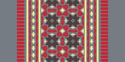 Anarkali Pattern Seamless Mughal architecture Motif embroidery, Pixel Ikat embroidery Design for Print scandinavian pattern saree ethnic nativity gypsy pattern vector