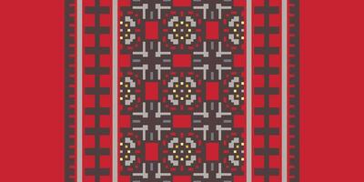 Anarkali Pattern Seamless Mughal architecture Motif embroidery, Pixel Ikat embroidery Design for Print figure tribal ink on cloth patola sari vector