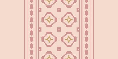 Anarkali Pattern Seamless Scandinavian pattern Motif embroidery, Pixel Ikat embroidery Design for Print endless arabesque cloth dupatta shawl bandana print silk kurta men vector