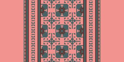 Anarkali Pattern Seamless Scandinavian pattern Motif embroidery, Pixel Ikat embroidery Design for Print scandinavian pattern saree ethnic nativity gypsy pattern vector