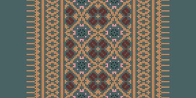 Anarkali Pattern Seamless Scandinavian pattern Motif embroidery, Pixel Ikat embroidery Design for Print pattern vintage flower folk navajo patchwork pattern vector