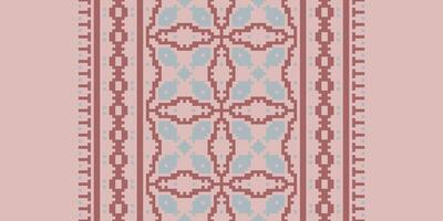 Anarkali Pattern Seamless Scandinavian pattern Motif embroidery, Pixel Ikat embroidery Design for Print indonesian batik motif embroidery native american kurta mughal design vector