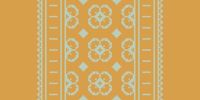 Anarkali Pattern Seamless Mughal architecture Motif embroidery, Pixel Ikat embroidery Design for Print egyptian pattern tibetan mandala bandanna vector