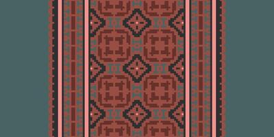 Anarkali Pattern Seamless Scandinavian pattern Motif embroidery, Pixel Ikat embroidery Design for Print tapestry floral kimono repeat pattern lacing spanish motif vector