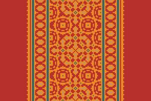 Anarkali frock design Seamless Native American, Motif embroidery, Pixel Ikat embroidery Design for Print tie dyeing pillowcase sambal puri kurti mughal architecture vector