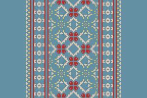 Anarkali frock design Seamless Native American, Motif embroidery, Pixel Ikat embroidery Design for Print scarf hijab pattern kerchief Pixel Ikat Silk kurti model mughal patterns vector