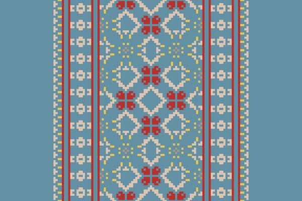 Anarkali frock design Seamless Native American, Motif embroidery, Pixel Ikat embroidery Design for Print scarf hijab pattern kerchief Pixel Ikat Silk kurti model mughal patterns