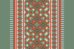 Anarkali frock design Seamless Bandana print silk Motif embroidery, Pixel Ikat embroidery Design for Print jacquard slavic pattern folklore pattern kente arabesque vector