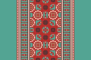 Anarkali frock design Seamless Bandana print silk Motif embroidery, Pixel Ikat embroidery Design for Print kurta pattern mughal motifs tapestry pattern floral repeat vector