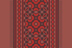 Anarkali frock design Seamless Bandana print silk Motif embroidery, Pixel Ikat embroidery Design for Print pattern vintage flower folk navajo patchwork pattern vector