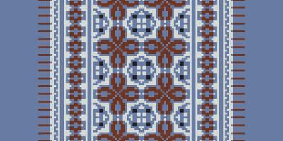 Silk fabric Patola sari Pattern Seamless Scandinavian pattern Motif embroidery, Pixel Ikat embroidery Design for Print pattern vintage flower folk navajo patchwork pattern vector