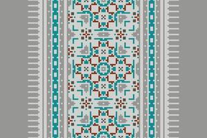 Anarkali frock design Seamless Australian aboriginal pattern Motif embroidery, Pixel Ikat embroidery Design for Print pattern vintage flower folk navajo patchwork pattern vector