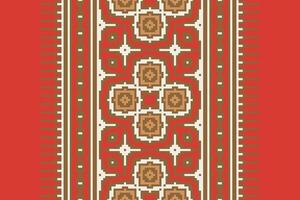 Anarkali frock design Seamless Mughal architecture Motif embroidery, Pixel Ikat embroidery Design for Print pattern vintage flower folk navajo patchwork pattern vector