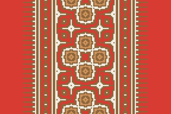 Anarkali frock design Seamless Mughal architecture Motif embroidery, Pixel Ikat embroidery Design for Print pattern vintage flower folk navajo patchwork pattern