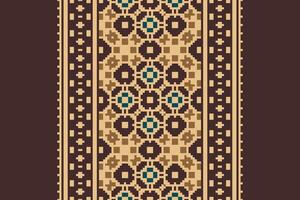 Anarkali frock design Seamless Mughal architecture Motif embroidery, Pixel Ikat embroidery Design for Print figure tribal ink on cloth patola sari vector
