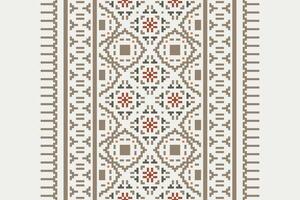Anarkali frock design Seamless Mughal architecture Motif embroidery, Pixel Ikat embroidery Design for Print tapestry floral kimono repeat pattern lacing spanish motif vector