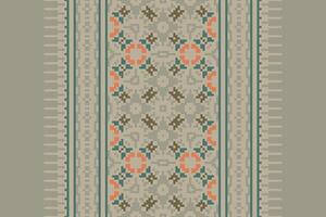 Anarkali frock design Seamless Scandinavian pattern Motif embroidery, Pixel Ikat embroidery Design for Print tapestry floral kimono repeat pattern lacing spanish motif vector