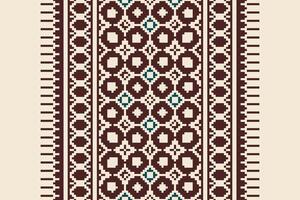 Anarkali frock design Seamless Scandinavian pattern Motif embroidery, Pixel Ikat embroidery Design for Print pattern vintage flower folk navajo patchwork pattern vector
