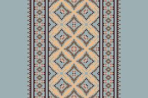 Kurta Pattern Seamless Native American, Motif embroidery, Pixel Ikat embroidery Design for Print indigenous art aboriginal art pattern floral kurti mughal border vector