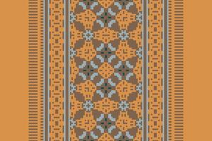 Kurta Pattern Seamless Native American, Motif embroidery, Pixel Ikat embroidery Design for Print tie dyeing pillowcase sambal puri kurti mughal architecture vector