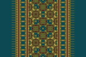 Anarkali frock design Seamless Scandinavian pattern Motif embroidery, Pixel Ikat embroidery Design for Print scandinavian pattern saree ethnic nativity gypsy pattern vector