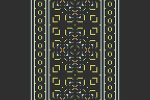 Kurta Pattern Seamless Bandana print silk Motif embroidery, Pixel Ikat embroidery Design for Print Texture fabric saree sari carpet. kurta patola saree vector