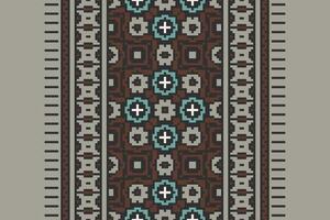 Kurta Pattern Seamless Native American, Motif embroidery, Pixel Ikat embroidery Design for Print jacquard slavic pattern folklore pattern kente arabesque vector