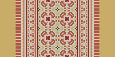 Nordic pattern Seamless Native American, Motif embroidery, Pixel Ikat embroidery Design for Print scarf hijab pattern kerchief Pixel Ikat Silk kurti model mughal patterns vector