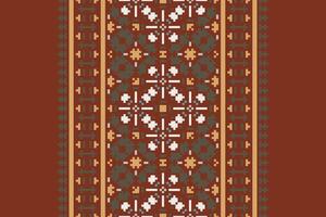 Kurta Pattern Seamless Mughal architecture Motif embroidery, Pixel Ikat embroidery Design for Print vyshyvanka placemat quilt sarong sarong beach kurtis Indian motifs vector