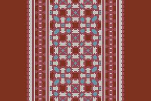 Kurta Pattern Seamless Mughal architecture Motif embroidery, Pixel Ikat embroidery Design for Print indonesian batik motif embroidery native american kurta mughal design vector