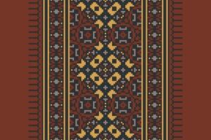 Kurta Pattern Seamless Mughal architecture Motif embroidery, Pixel Ikat embroidery Design for Print tie dyeing pillowcase sambal puri kurti mughal architecture vector