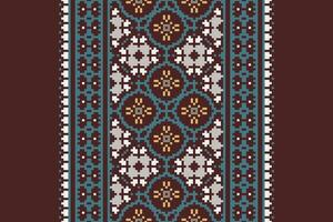 Kurta Pattern Seamless Mughal architecture Motif embroidery, Pixel Ikat embroidery Design for Print border embroidery ancient egypt vector