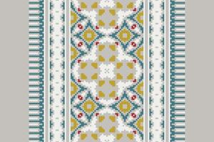 Kurta Pattern Seamless Scandinavian pattern Motif embroidery, Pixel Ikat embroidery Design for Print indonesian batik motif embroidery native american kurta mughal design vector