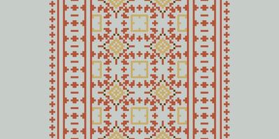 Nordic pattern Seamless Native American, Motif embroidery, Pixel Ikat embroidery Design for Print tie dyeing pillowcase sambal puri kurti mughal architecture vector