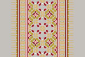 Kurta Pattern Seamless Scandinavian pattern Motif embroidery, Pixel Ikat embroidery Design for Print vyshyvanka placemat quilt sarong sarong beach kurtis Indian motifs vector