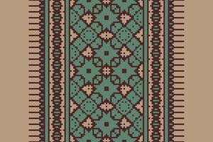Kurta Pattern Seamless Scandinavian pattern Motif embroidery, Pixel Ikat embroidery Design for Print indigenous art aboriginal art pattern floral kurti mughal border vector