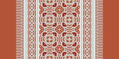 Nordic pattern Seamless Native American, Motif embroidery, Pixel Ikat embroidery Design for Print kurta pattern mughal motifs tapestry pattern floral repeat vector