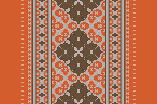 Punjabi Pattern Seamless Bandana print silk Motif embroidery, Pixel Ikat embroidery Design for Print vyshyvanka placemat quilt sarong sarong beach kurtis Indian motifs